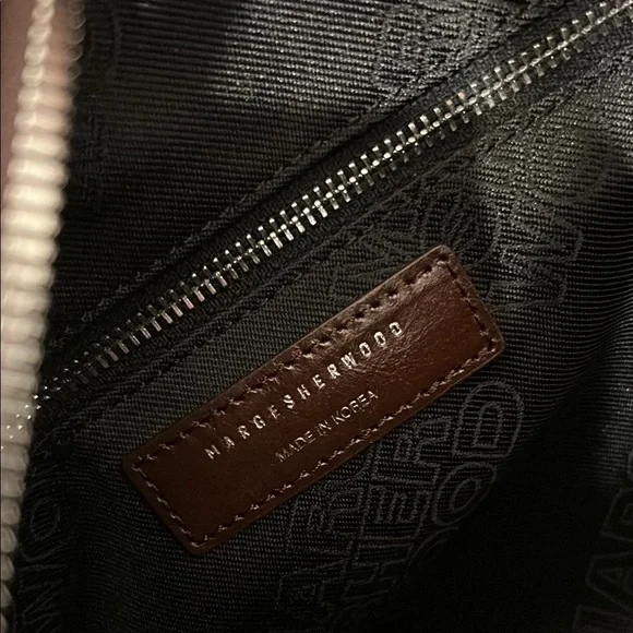 Marge Sherwood Brown Mocha Leather Boston Handbag - Picture 5 of 7